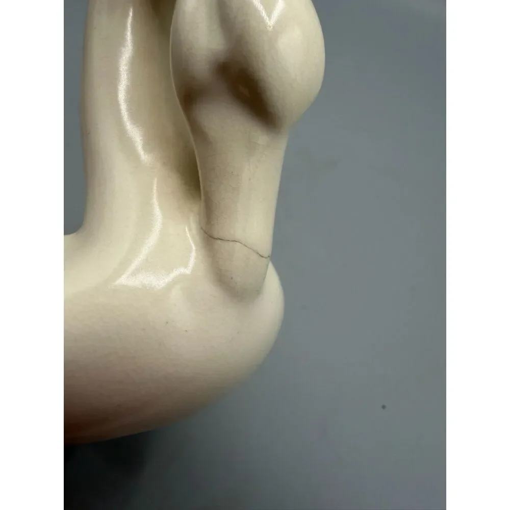 1930s Weller Pottery Matte-Ivory Swan Dish